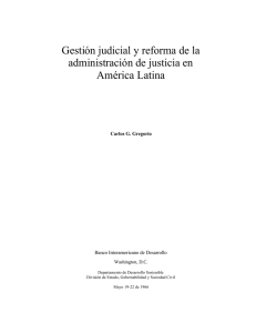 Gestión judicial y reforma de la administración de justicia en