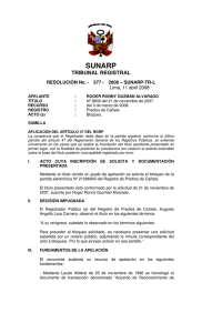 sunarp tribunal registral