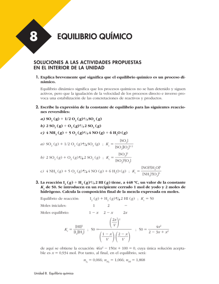 EQUILIBRIO QUÍMICO