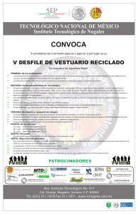 Convocatoria vestuario 2014.cdr - Instituto Tecnológico de Nogales