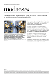 España encabeza la caída de las expectativas en