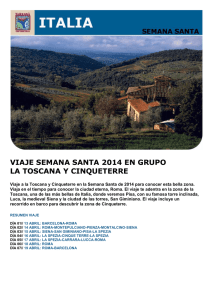 viaje semana santa 2014 en grupo la toscana y cinqueterre