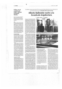 Alberto Balbontín vuelve a la Escuela de Arquitectura (ABC, 2005