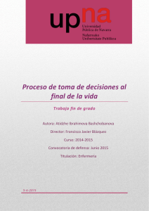 Proceso de toma de decisiones al final de la vida - Academica-e