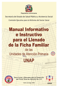 Manual Informativo e Instructivo para el Llenado de la Ficha