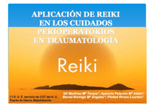 aplicación de reiki en los cuidados perioperatorios en traumatología
