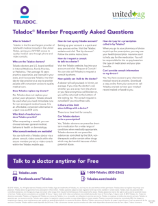 Teladoc® Member Frequently Asked Questions Talk to a