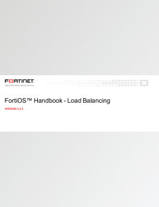 FortiOS Handbook - Load Balancing for FortiOS 5.2