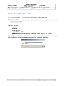 Registro de Firma (Persona Física)
