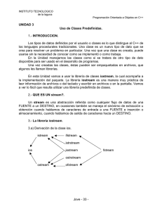 Uso de Clases Predefinidas. - Instituto Tecnólogico de La Laguna