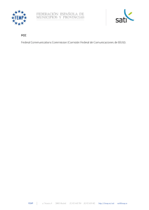 FCC Federal Communications Commission (Comisión Federal de