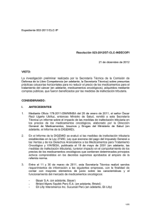 Expediente 002-2011/CLC-IP Resolución 023-2012/ST
