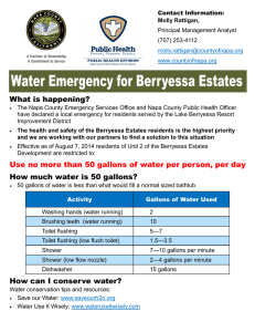 Use no more than 50 gallons of water per person, per