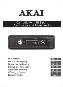 Car radio with USB-port Cardreader and Front line-in