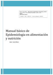 Manual de Epidemiolog&iacute;a en Alimentaci&oacute;n y Nutrici&oacute;n