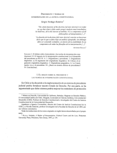 Precedente y Teorías de Interpretación en la Justicia Constitucional