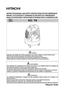 instruction manual and safety instructions for air compressor manuel