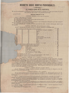 Decreto sobre rentas provinciales