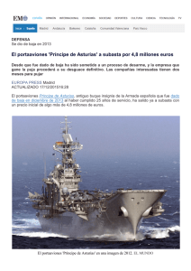 El portaaviones `Príncipe de Asturias` a subasta por 4,8 millones euros