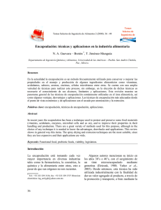 “Aplicaciones de la Encapsulación en la Industria Alimentaria”.