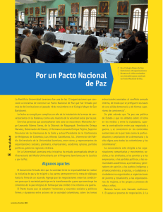 Por un Pacto Nacional de Paz - Pontificia Universidad Javeriana