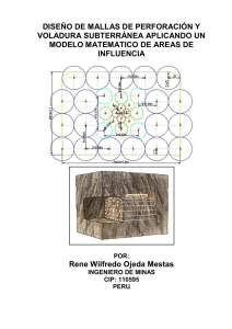 Dise&ntilde;o de Mallas de Perforaci&oacute;n y Voladura Subterr&aacute;nea