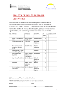 Maletín Inglés primaria Activities.