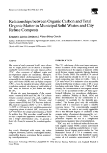 Relationships between Organic Carbon and Total Organic Matter…