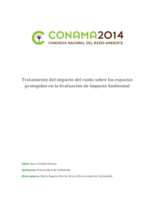Tratamiento del impacto del ruido sobre los espacios protegidos en