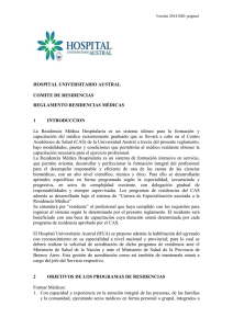 HOSPITAL UNIVERSITARIO AUSTRAL COMITE DE RESIDENCIAS