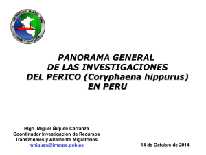 Aspectos generales de la pesquería de perico en Perú