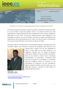 eritrea: factor de inestabilidad en el cuerno de áfrica