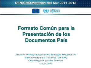 Formato común para la presentación de los Documentos País