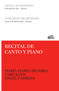 RECITAL DE CANTO Y PIANO