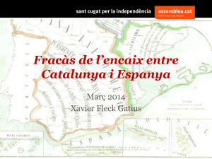 Fracàs de l`encaix entre Catalunya i Espanya