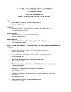 XII CONGRESO MUNDIAL DE MEDIACIÓN Y CULTURA DE PAZ