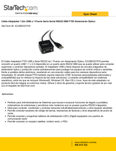 Cable Adaptador 1,8m USB a 1 Puerto Serie Serial RS232