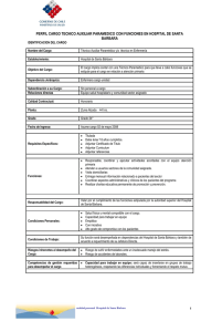 perfil cargo tecnico auxiliar paramedico con funciones