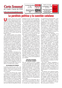La parálisis política y la cuestión catalana