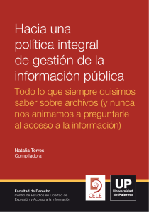 Hacia una política integral de gestión de la información pública