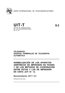 UIT-T Rec. S.5 (11/80) Normalización de los aparatos