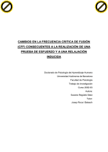 CAMBIOS EN LA FRECUENCIA CRITICA DE FUSIÓN (CFF