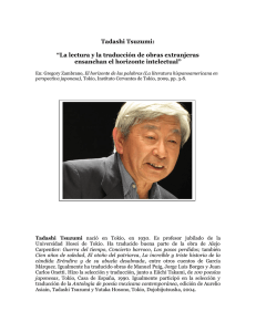 Tadashi Tsuzumi: “La lectura y la traducción de obras extranjeras