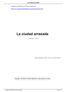 La ciudad arrasada - Mundo Cultural Hispano