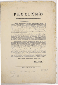 Proclama : cuartel general en Quito a 3 de abril de 1829 / Simón