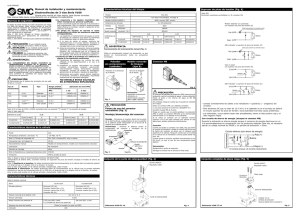 Manual de instalación y mantenimiento Electroválvulas de 3