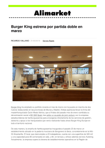 Burger King estrena por partida doble en marzo