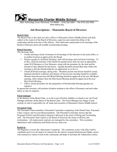 Chair Descriptions - Manzanita Charter Middle School