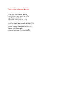 Ven, ven, ven Esp&iacute;ritu Divino