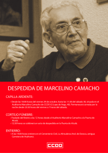 Cartel Despedida Marcelino Camacho